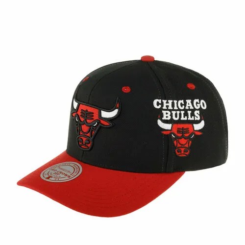 Бейсболка Mitchell & Ness, размер OneSize, черный/красный