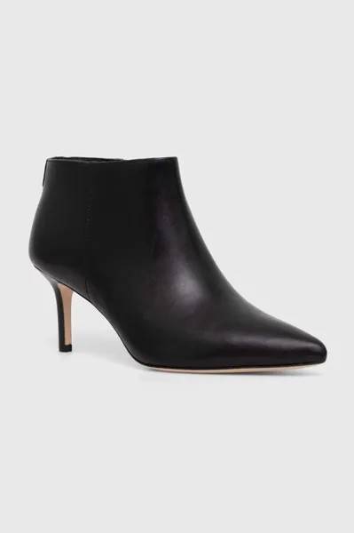 Кожаные ботильоны Lizie Lauren Ralph Lauren, черный