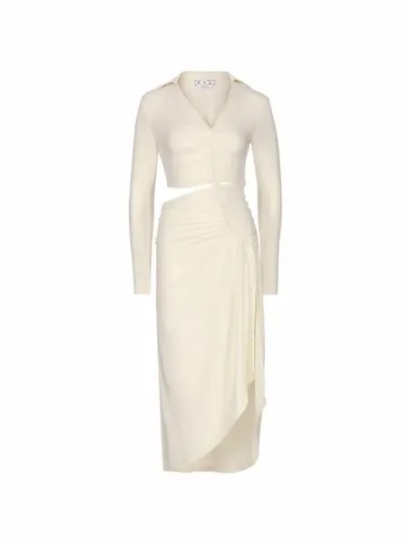 Платье миди с Vi-Crepe драпировкой Off-White