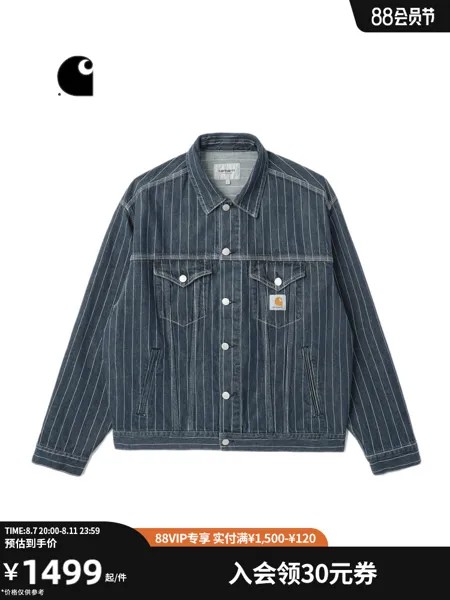 Куртка джинсовая Carhartt WIP с логотипом, синий