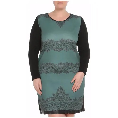 Платье,LEIDIRO,черный_зеленый,Арт.L7061A14 (48)