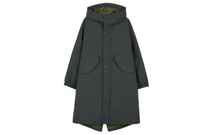 X EG Co-branded Coat Unisex Dark Green Uniqlo, темно-зеленый