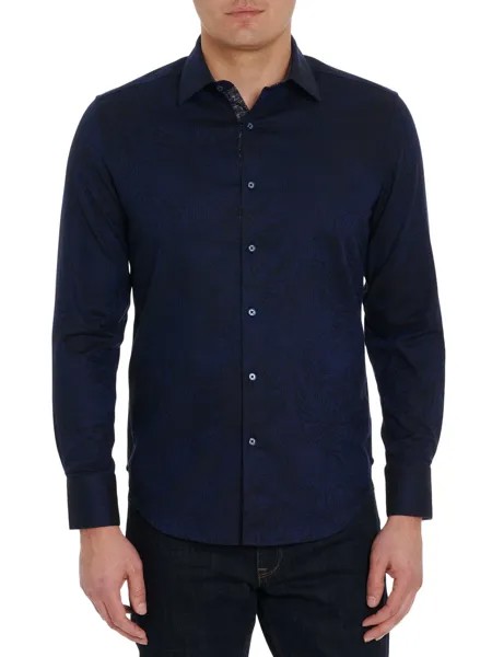 Тканая рубашка на пуговицах Fog Cutter Robert Graham, нави