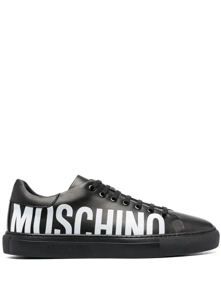 Moschino кеды с логотипом, черный