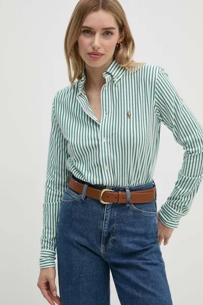 Хлопковая рубашка Polo Ralph Lauren, белый