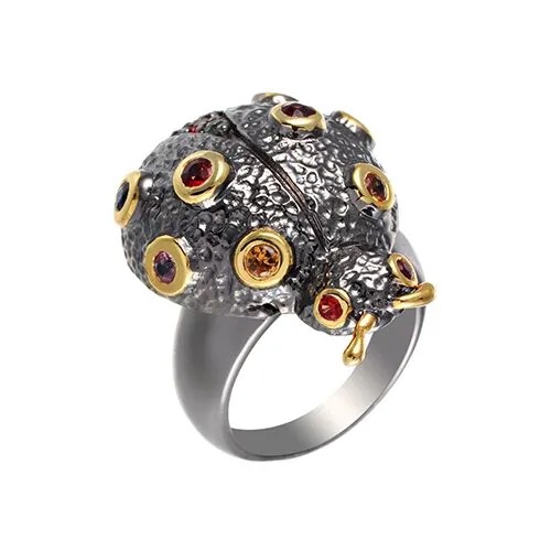Кольцо ELEMENT47 серебро, 925 проба, сапфир, размер 16.5