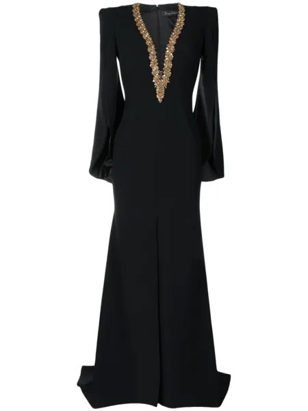 Длинное вечернее платье Jenny Packham, черный