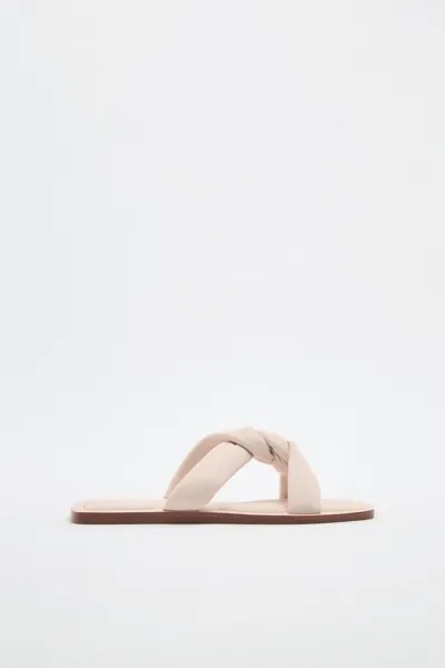 Сланцы женские ZARA 195689 белые 41 RU (доставка из-за рубежа)