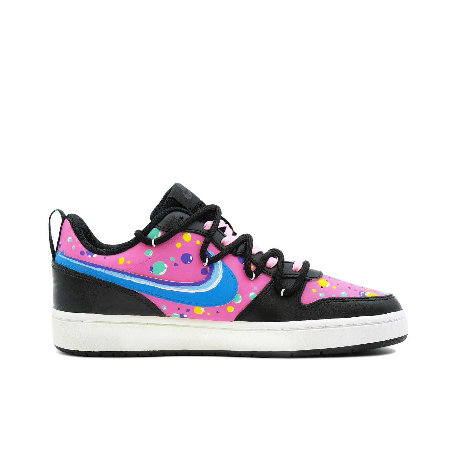 Кроссовки Nike Court Borough Skateboarding Shoes Women's Low-top Black Pink Blue, черный/розовый/синий