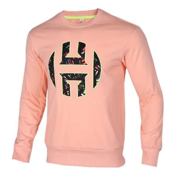 Толстовка adidas Harden Fle Crew Basketball Sports Pullover Pink Red, красный