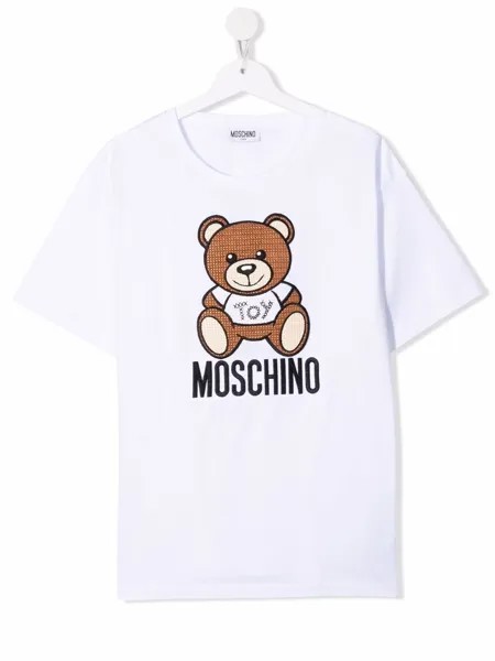 Moschino Kids футболка с логотипом