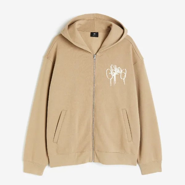 Толстовка H&M Relaxed Fit Brooklyn, бежевый