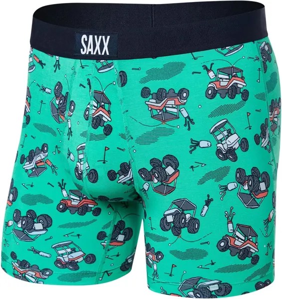 Трусы-боксеры Vibe Super Soft Boxer SAXX UNDERWEAR, цвет Off Course Carts/Green