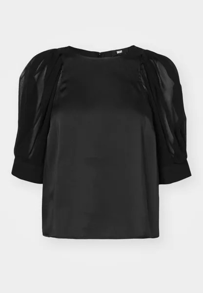 Блузка Mix Media DKNY, черная