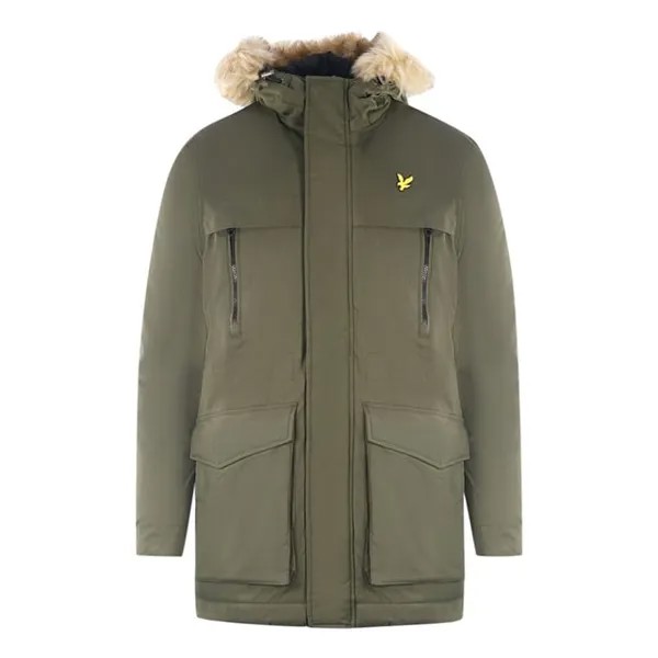 Зимняя утяжеленная куртка из микрофлиса Lyle & Scott, зеленый