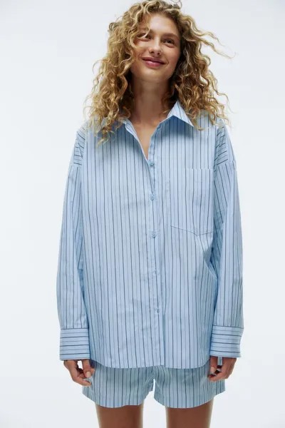 Хлопковая блузка H&M, синий