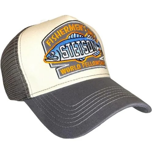 Бейсболка STETSON, размер 54/58, серый, белый