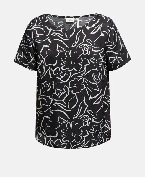 Рубашка блузка S.Oliver Black Label, антрацит