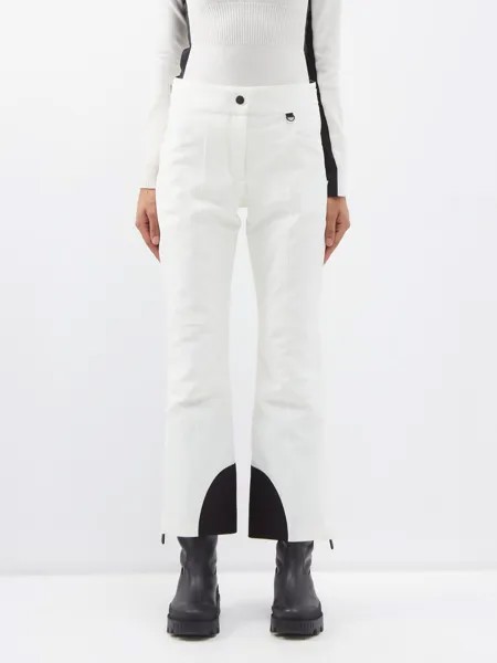 Расклешенные лыжные брюки gore-tex Moncler, белый