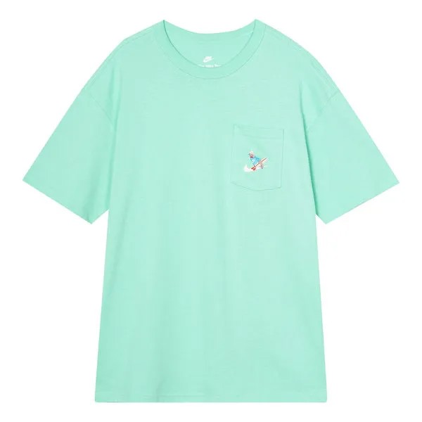 Футболка Nike Sportswear Premium Essential Pocket T-Shirt 'Lake Green', зеленый