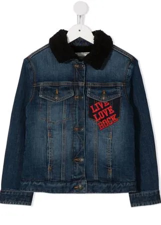 Zadig & Voltaire Kids джинсовая куртка с надписью