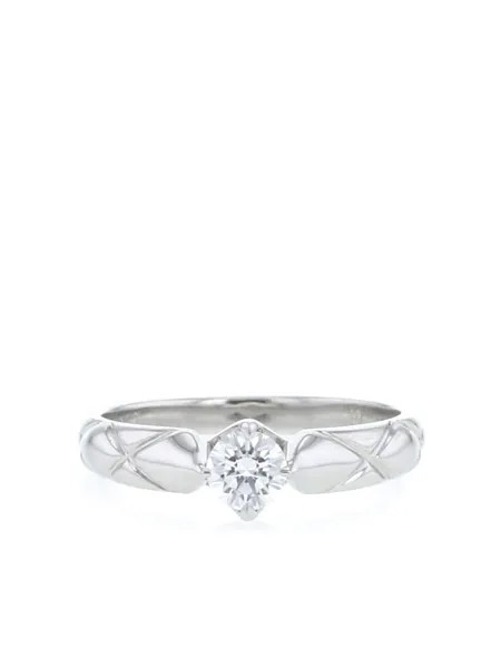 Chanel Pre-Owned платиновое кольцо с бриллиантом