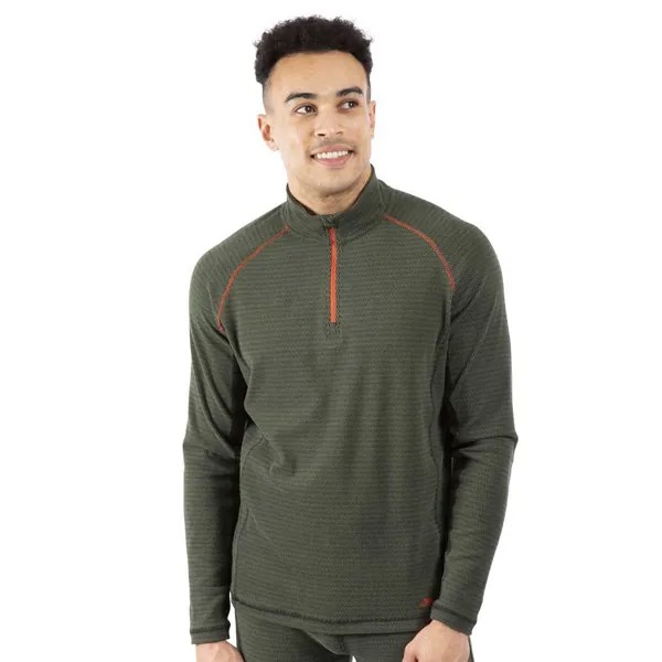 Топ Trespass Del Long Sleeve Base Layer, зеленый