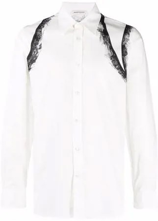Alexander McQueen рубашка с длинными рукавами и абстрактным принтом