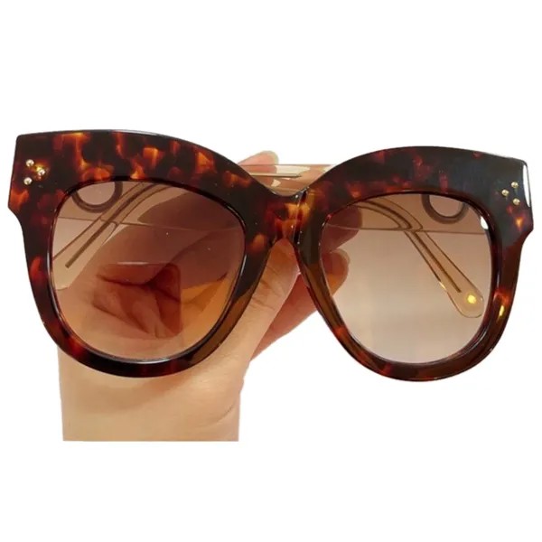 Солнцезащитные очки кошачий глаз UV400 для мужчин и женщин, оверсайз, роскошные брендовые, 2021
