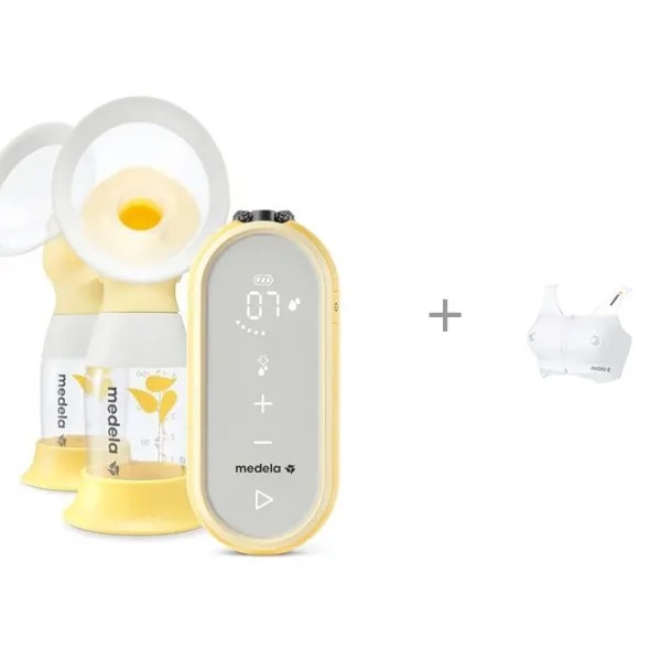 Medela Топ-бюстье Easy Expression для сцеживания и Молокоотсос двойной Freestyle Flex