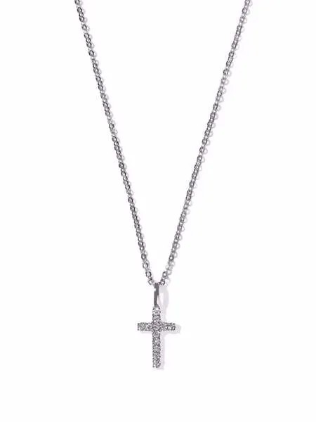 AS29 колье Mini Cross из белого золота с бриллиантами