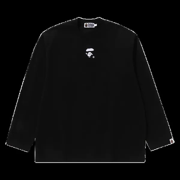 Футболка BAPE Ape Face Long-Sleeve 'Black', черный