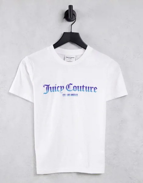 Белая облегающая футболка с логотипом Juicy Couture-Белый