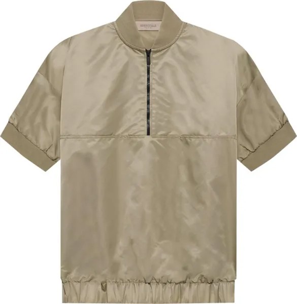 Пуловер Fear of God Essentials Half Zip Pullover 'Oak', зеленый