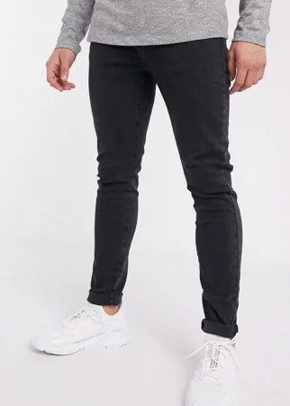 Черные супероблегающие джинсы New Look-Черный цвет