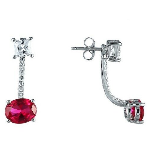 Серьги ELEMENT47, серебро, 925 проба, фианит