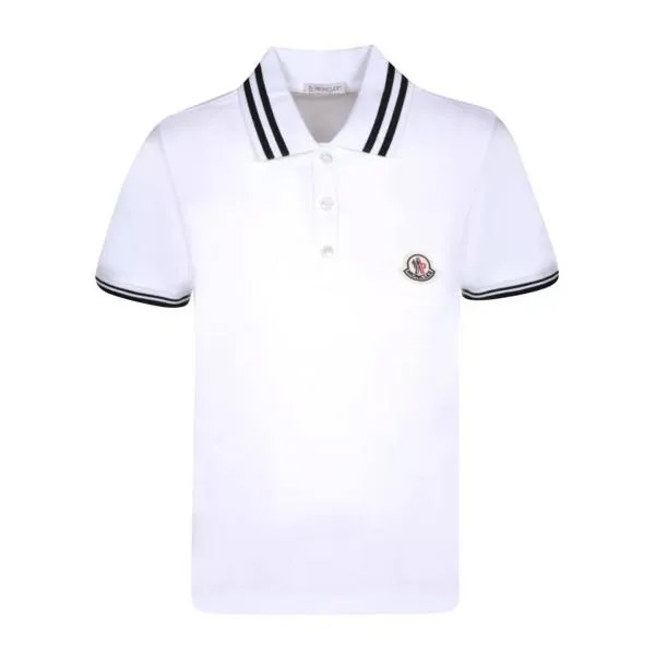 Футболка cotton polo shirt Moncler, белый