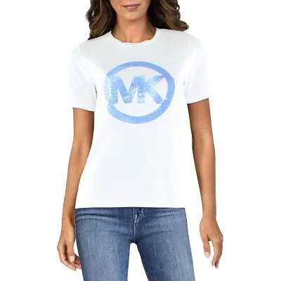 Женская белая хлопковая футболка MICHAEL Michael Kors с графическим логотипом XS BHFO 9882