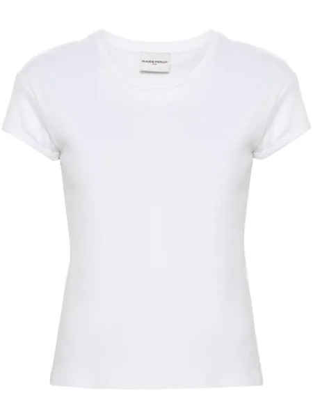Claudie Pierlot футболка с вышитым логотипом, белый
