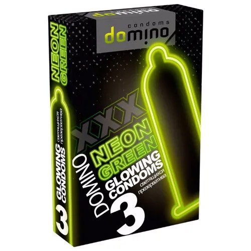 Презервативы DOMINO Neon Green (3 шт.)