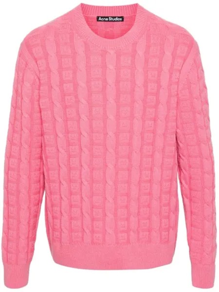 Acne Studios джемпер фактурной вязки, розовый
