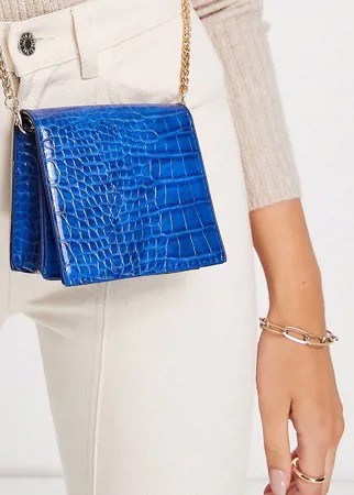Маленькая квадратная сумка через плечо синего цвета Truffle Collection-Голубой