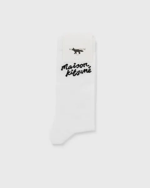 Носки Maison Kitsune Maison Kitsune Handwritting Socks, белый