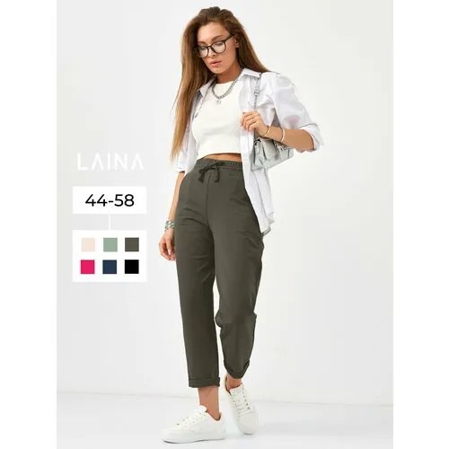 Брюки спортивные Laina, размер 46, хаки