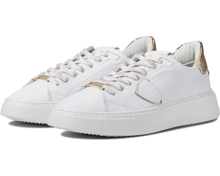 Кроссовки Philippe Model Temple Sneaker, цвет Veau Python/Blanc Gold