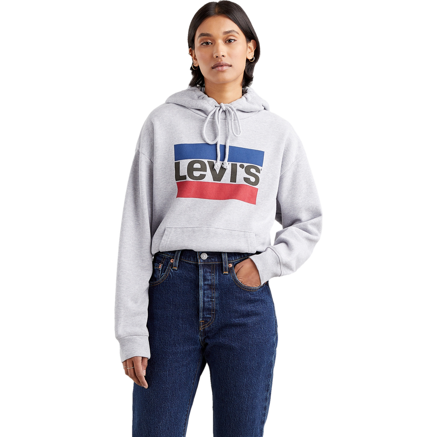 Худи женское Levi's 18487-0059 серое XS