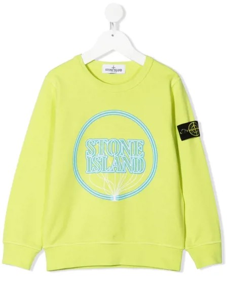 Stone Island Junior толстовка с круглым вырезом и логотипом