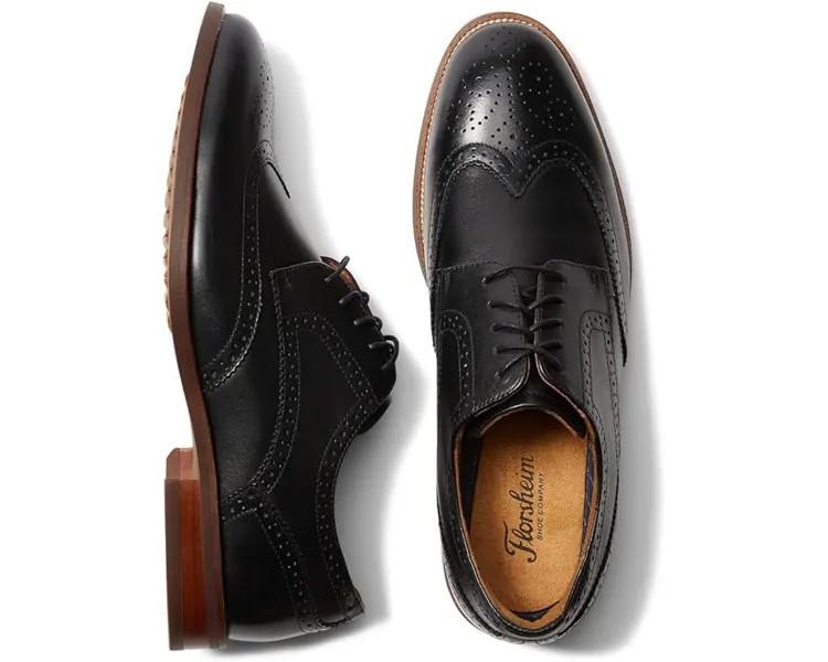 Оксфорды Florsheim Rucci Wing Tip, цвет Black Smooth