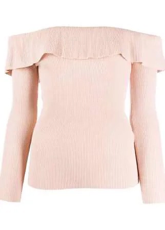 RED Valentino джемпер с открытыми плечами и оборками