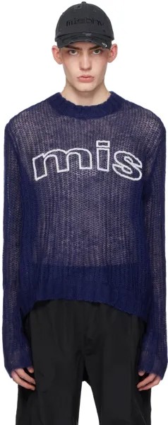 Темно-синий небрашированный свитер Misbhv
